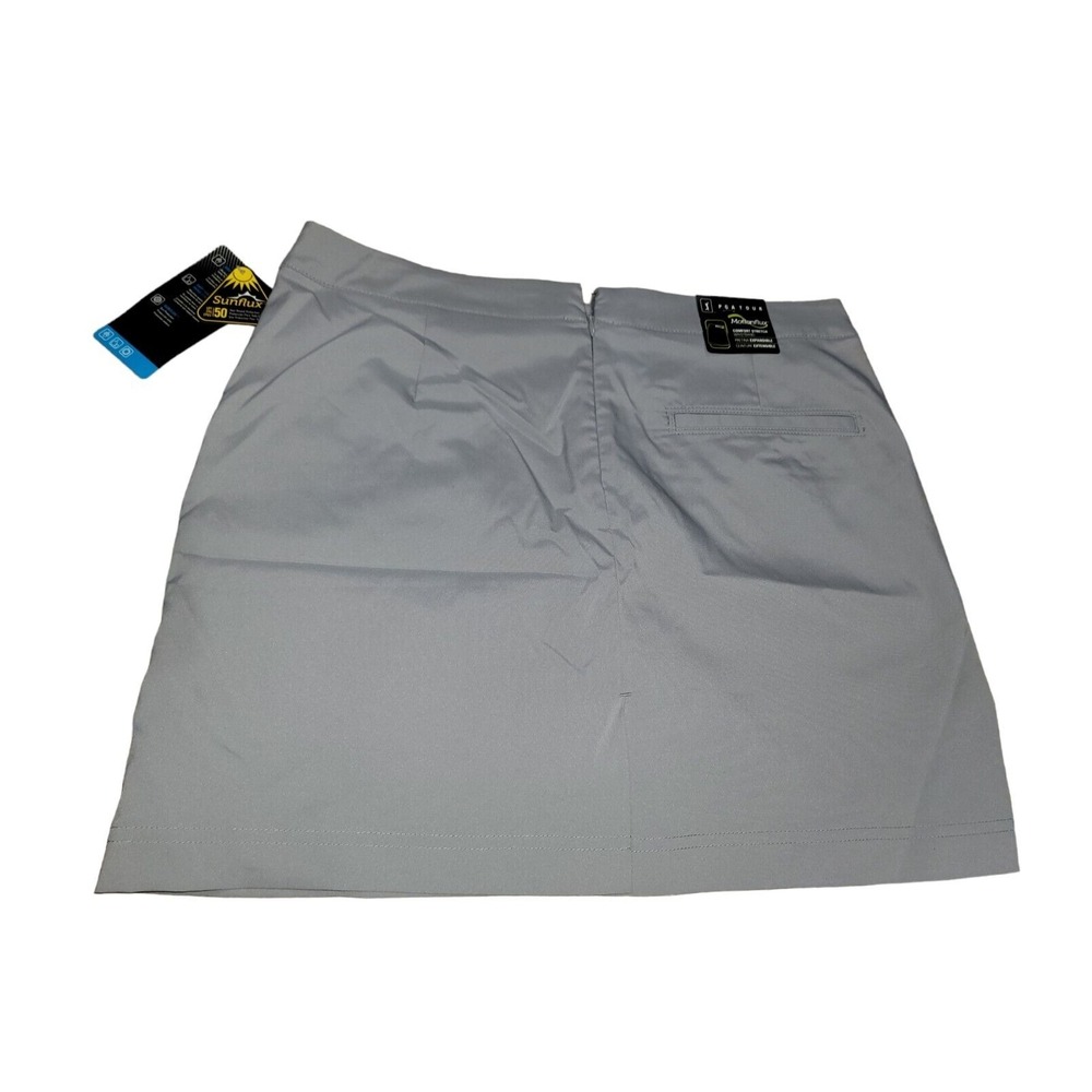 PGA Tour Women's Golf Skort Sz 10 Light Gray Sunflex UPF 50+ Athletic Skirt NWT